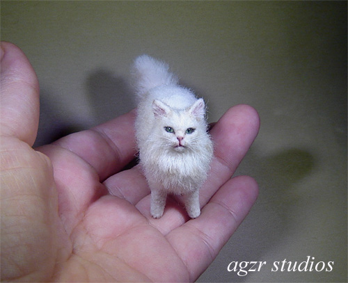 1:12 angora turkish cat miniature furred
