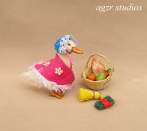 1:12 miniature Jemima momma duck ooak dollhouse