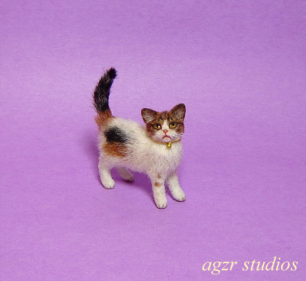 Handmade Miniature Cats KIttens Kitties Kitty 1 12 scale Furred