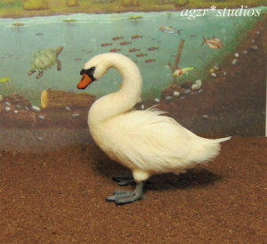 1:12 miniature swan bird handmade realistic ooak dollhouse diorama roombox duck