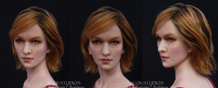 Alice from Resident evil inspired by Milla Jojovich Sculpture Art Doll