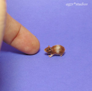 1:12 miniature hamster mouse pet realistic dollhouse furred
