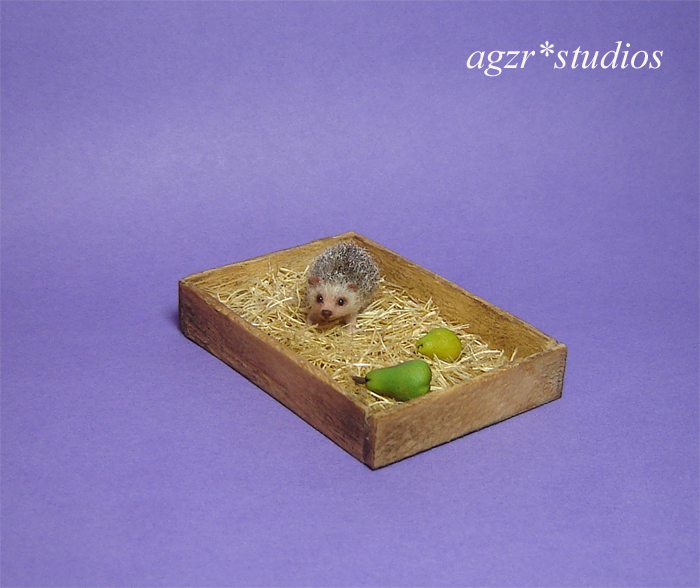 1:12 scale miniature hedgehog realistic pet