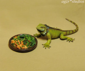 Ooak Handmade 1:12 Iguana dollhouse miniature