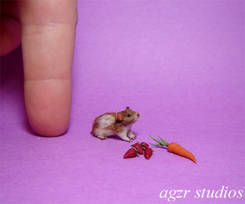 1:12 furred miniature Hamster
