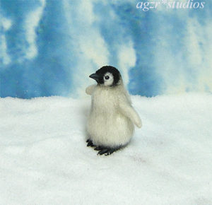 1:12 dollhouse miniature emperor penguin chick